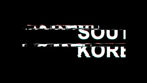 south korea glitch effect text digital tv distortion 4k loop animation