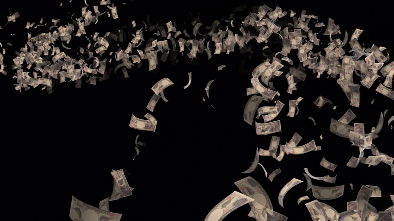 엔 돈 현금 입자 애니메이션