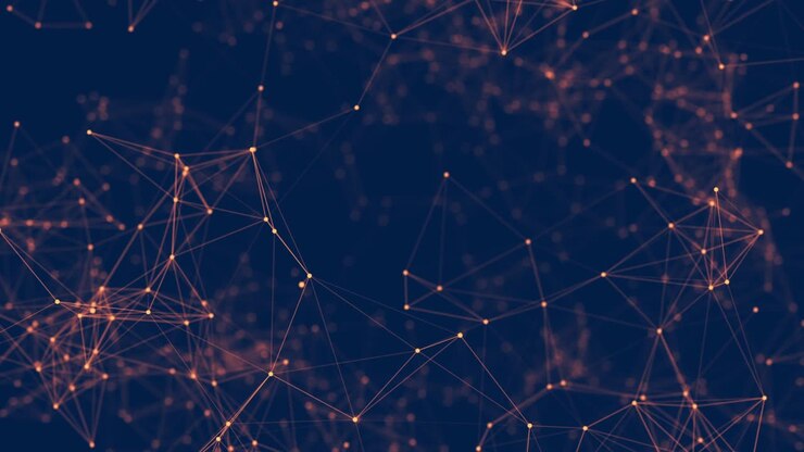 Sfondo di connessioni a plexus e networking