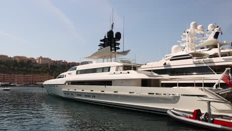 elegant yachts moored at monte carlo pier