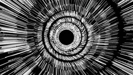 abstract black and white tunnel