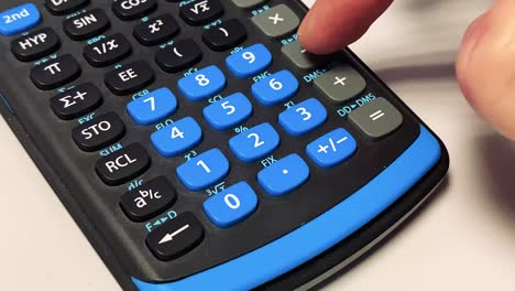 entrada de números en una calculadora