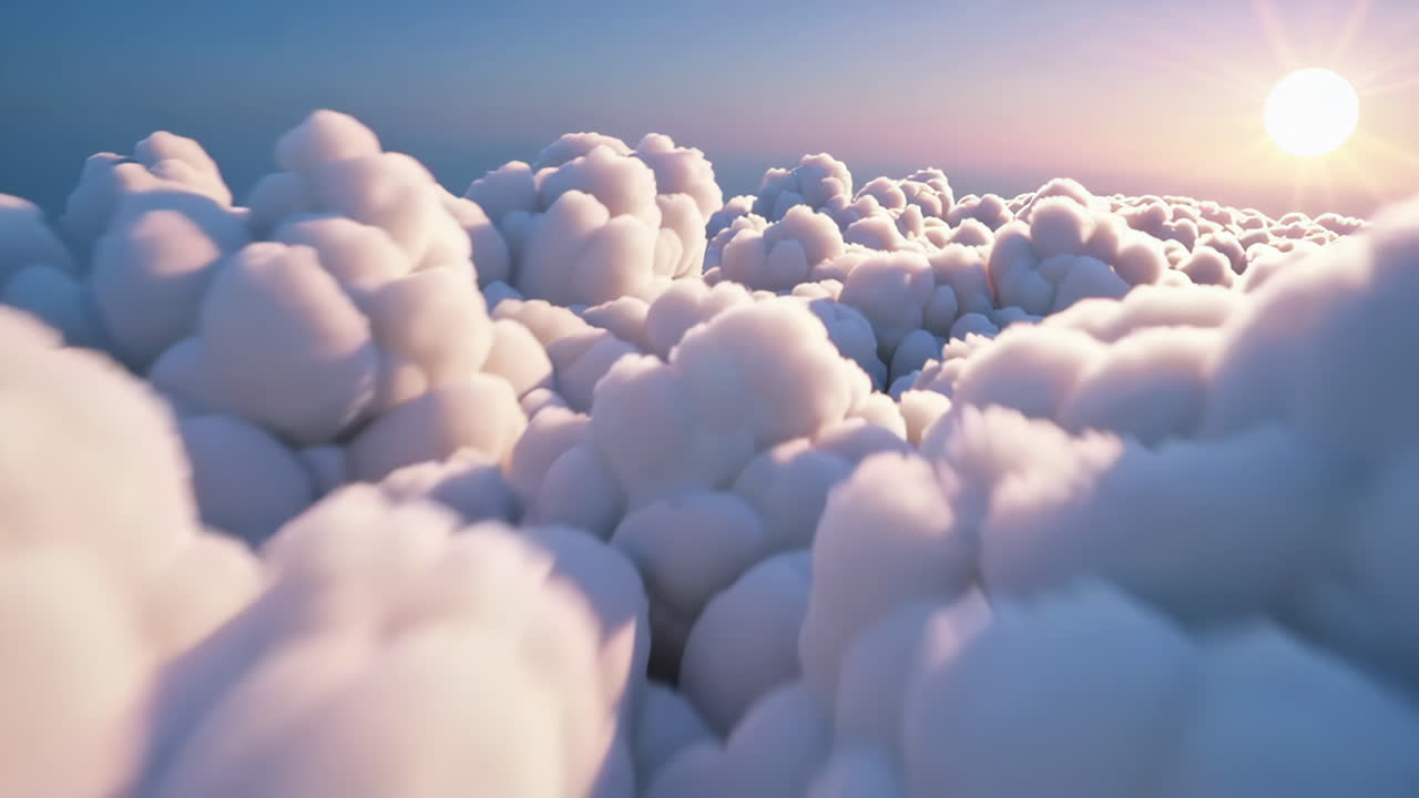 Sunrise/Sunset Over Fluffy Clouds