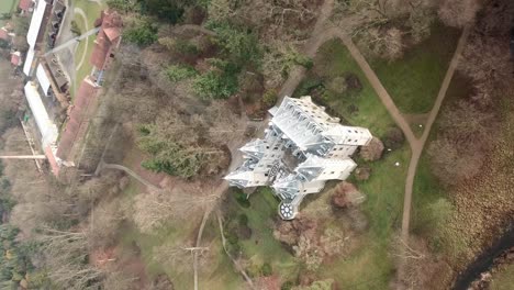 Gołuch&oacute;w Castle&#039;s timeless beauty is portrayed in this vertical drone film shot in late autumn