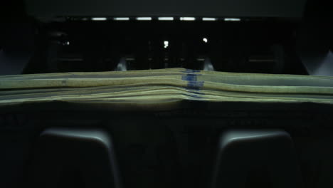 money counting equipment. currency counting machine counting dollar bills