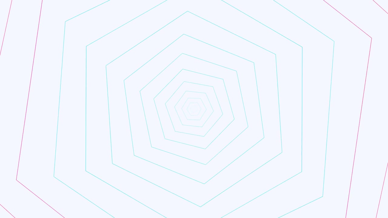 Abstrakter Bewegter Hintergrund mit pulsierenden hexagonalen geometrischen Linien
