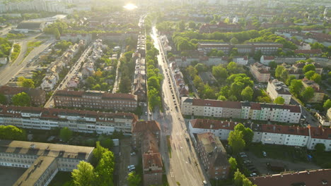 panoramic view of the beautiful cityscape of the polish city of gdansk