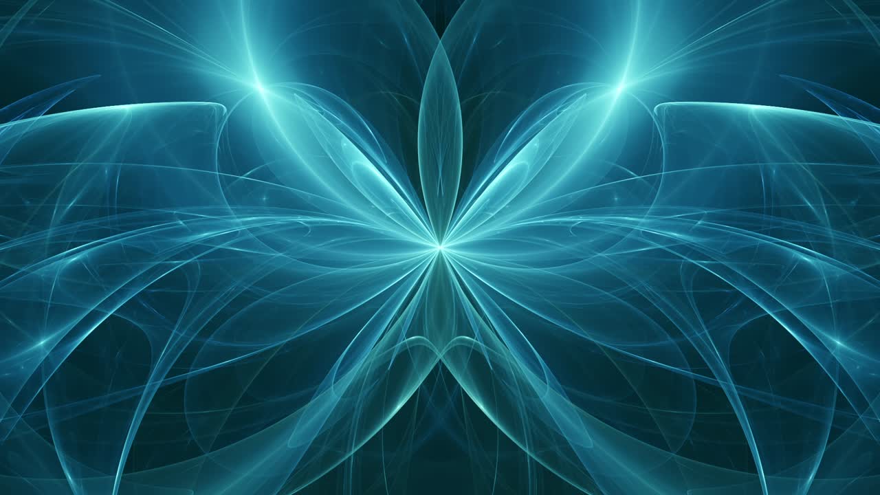 Slow moving futuristic space blue fractal backdrop for a myriad of modern applications such as information technology, presentation intro, data and internet, content creation