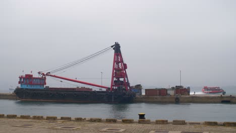 docked cargo ship