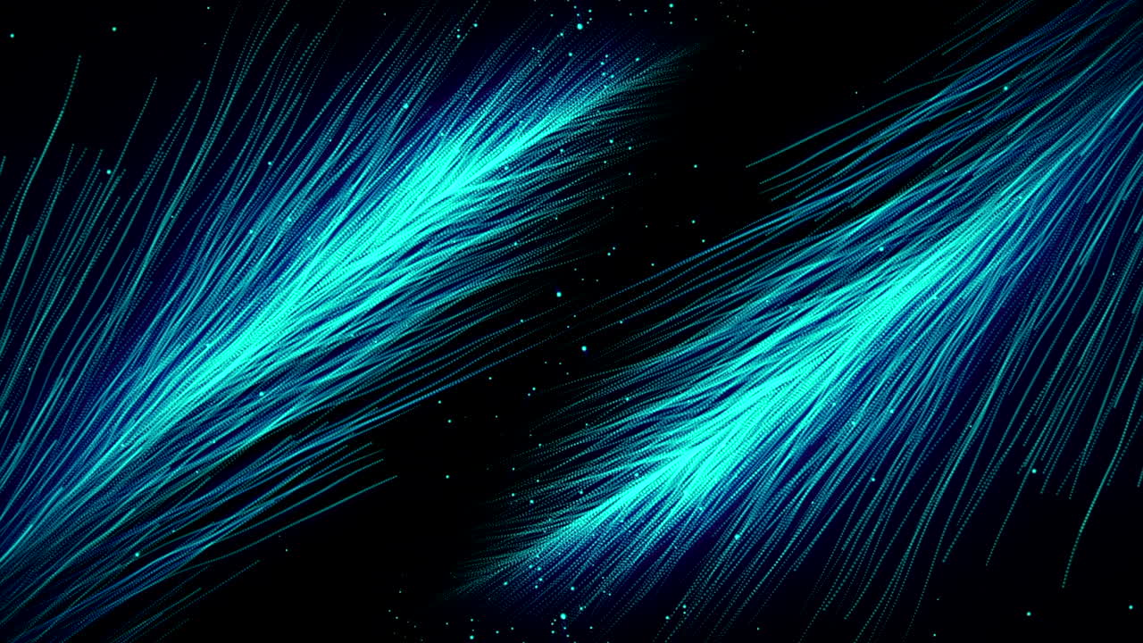 Abstract Glowing Lines on Black Background