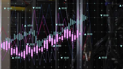 Animation-of-financial-data-processing-over-computer-servers