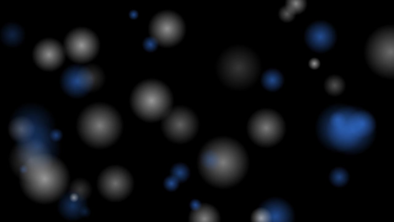 Abstract Motion Background with Floating White and Blue Bokeh Circles