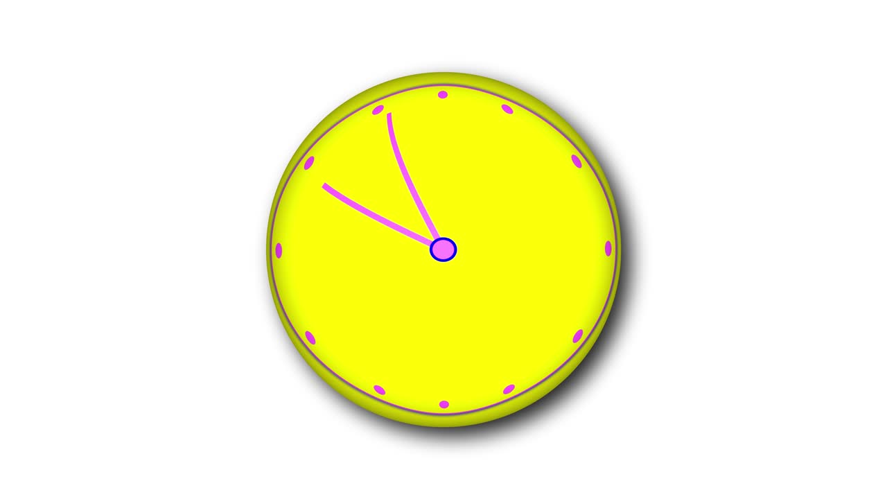 Clock's hand speed spinning. Time lapse clock animation. Clock hand ...