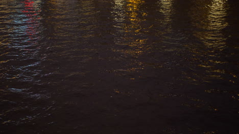 beautiful steady tripod shot of moving water by night