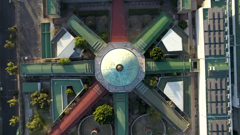 toma de drones del núcleo histórico de la prisión de lecumberri en la ciudad de méxico
