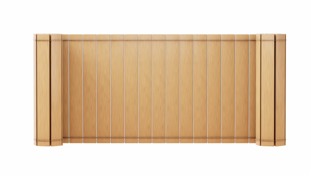 retro chino antiguo bambú resbalón con canal alfa, renderización en 3d.