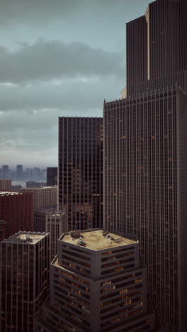 urban landscape with tall buildings