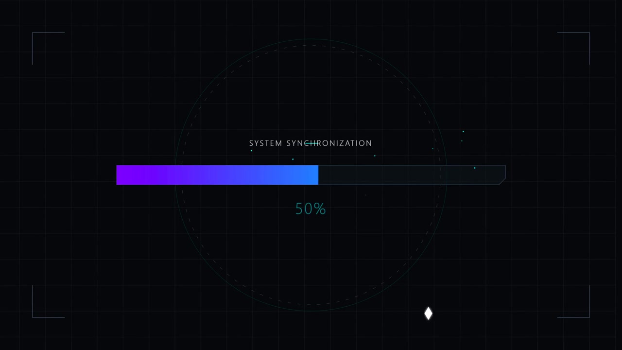 Digital System Synchronization Loading Bar Progress Animation