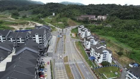 general landscape view of the brinchang district within the cameron highlands area of malaysia