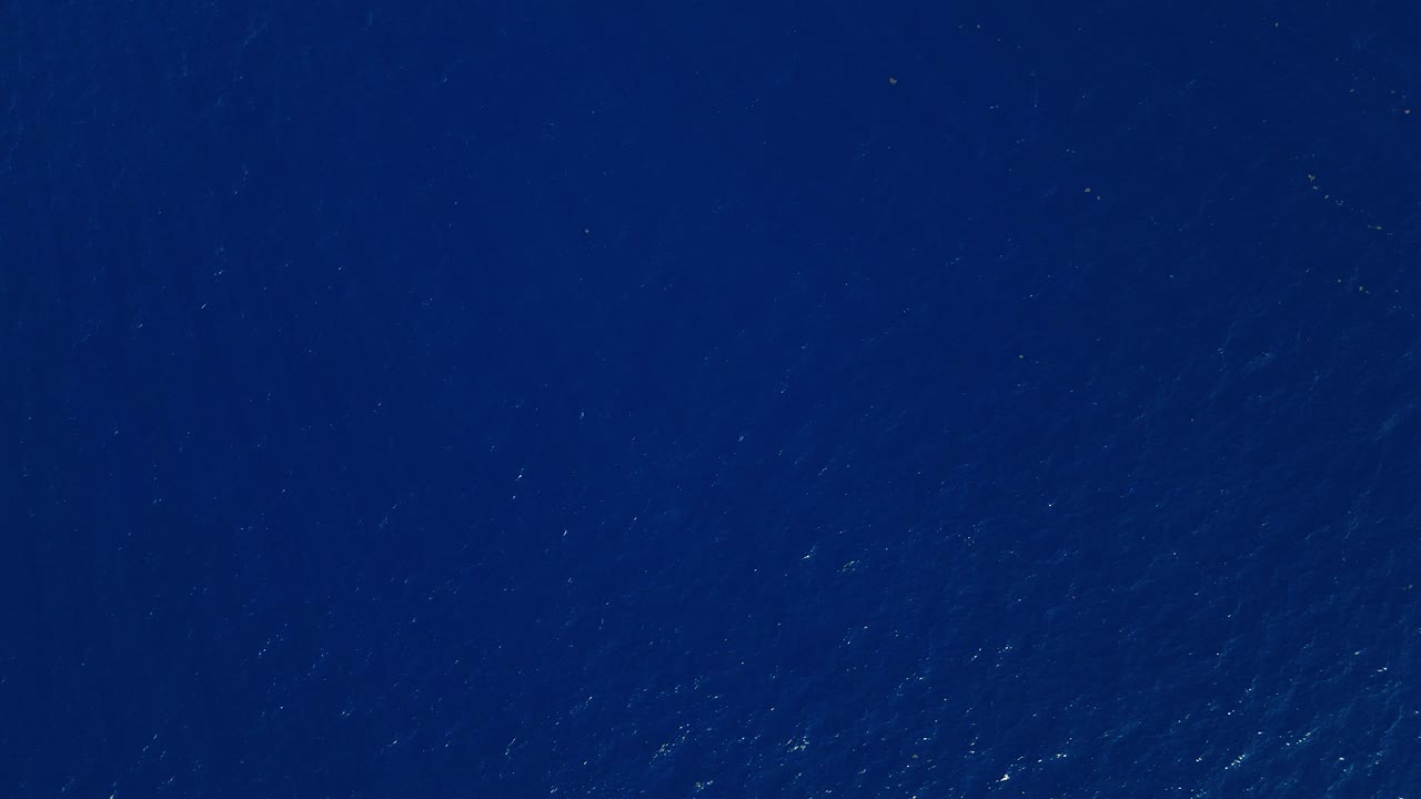 Aerial View of Deep Blue Ocean