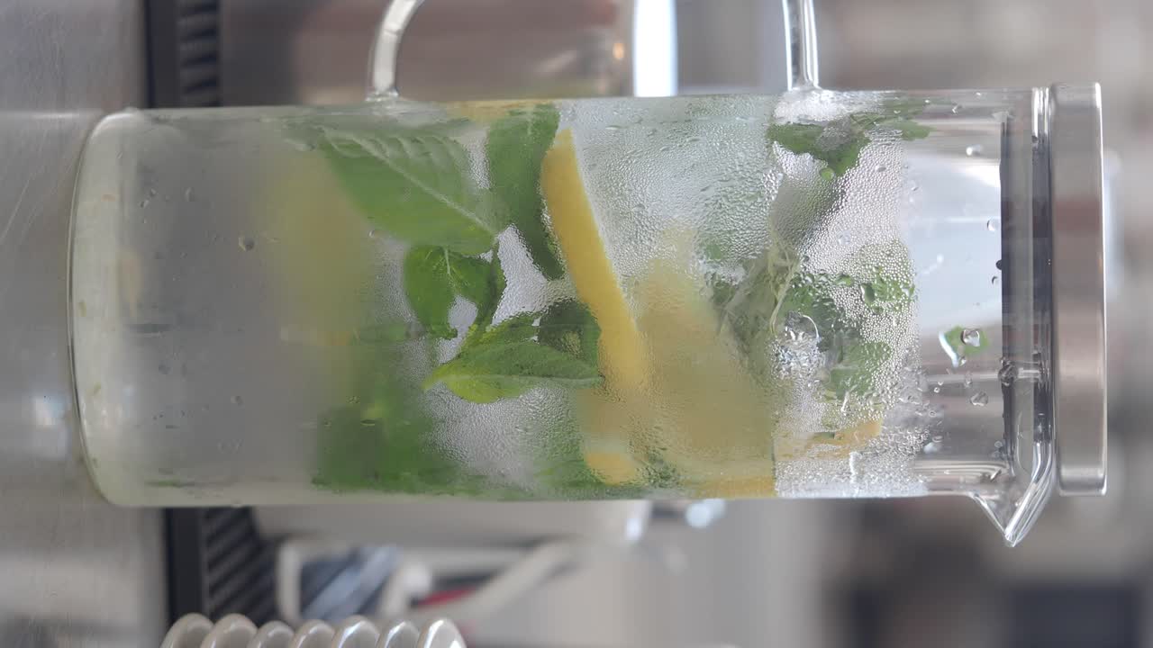 Lemon and Mint Infused Water