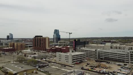 Grand-Rapids-Michigan-downtown-aerial-drone-footage-buildings-cityscape