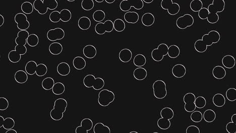 minimalist circular pattern of interconnected white dots on black background