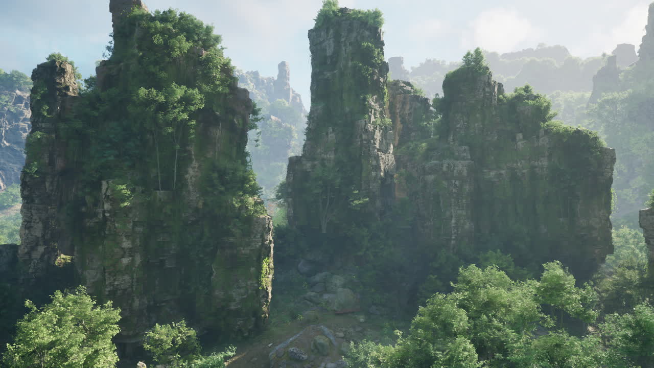 판타지 산 풍경