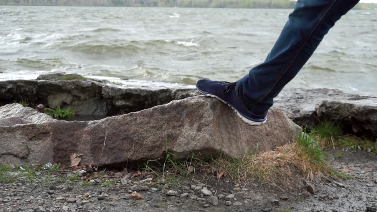 Rocky Shoreline of a Lake