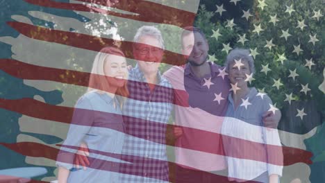 Animation-of-flag-of-usa-over-caucasian-family