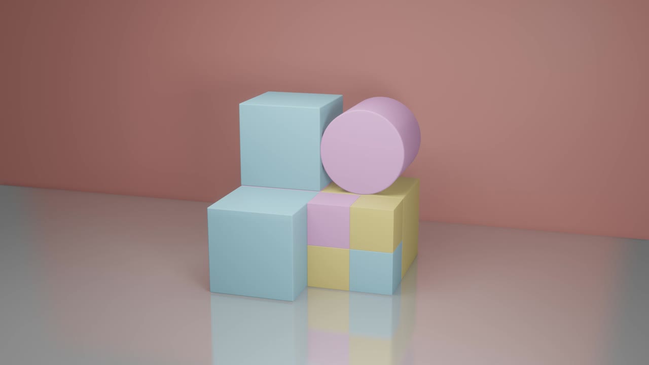 Abstract geometric shape composition