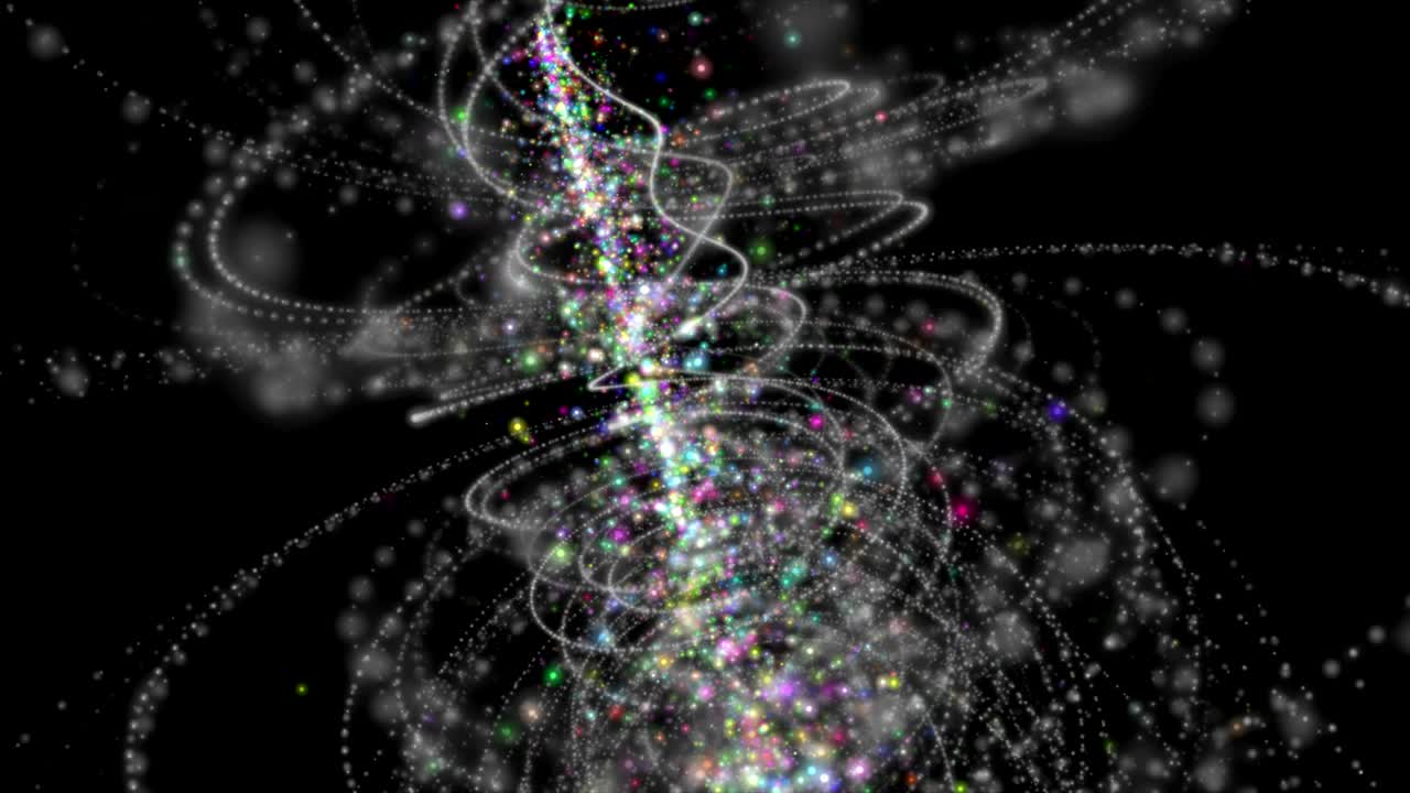 스로모션에서 줄무 물체와 박이는 입자, 4096x2304 루프 4k