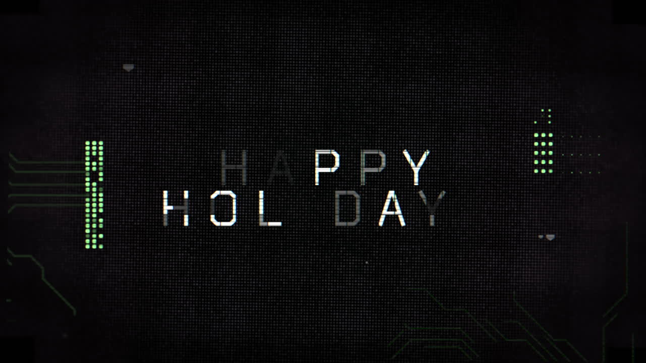 행복한 휴일은 전자 부품이 있는 회로판을 통해 표현됩니다.
