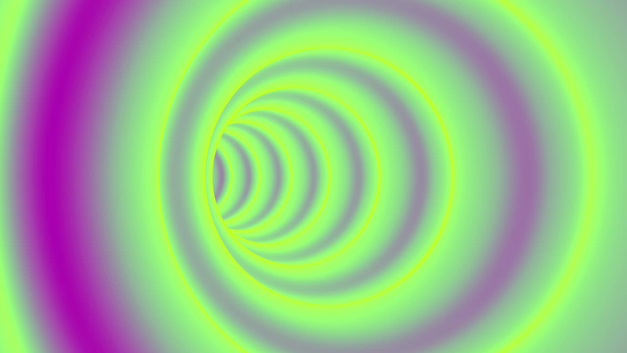 High speed fly through neon tunnel