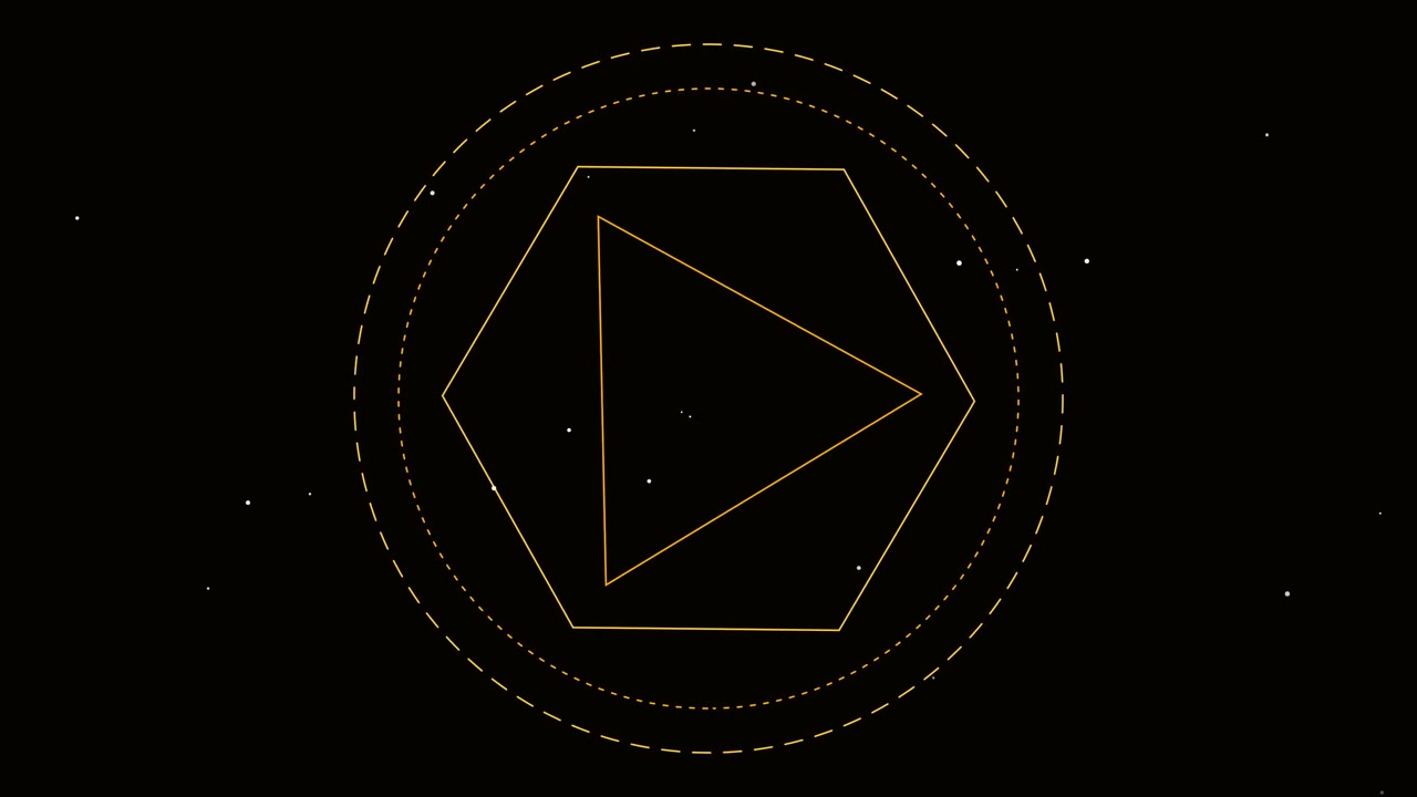 Abstract Geometric Animation with Rotating Triangle and Hexagon