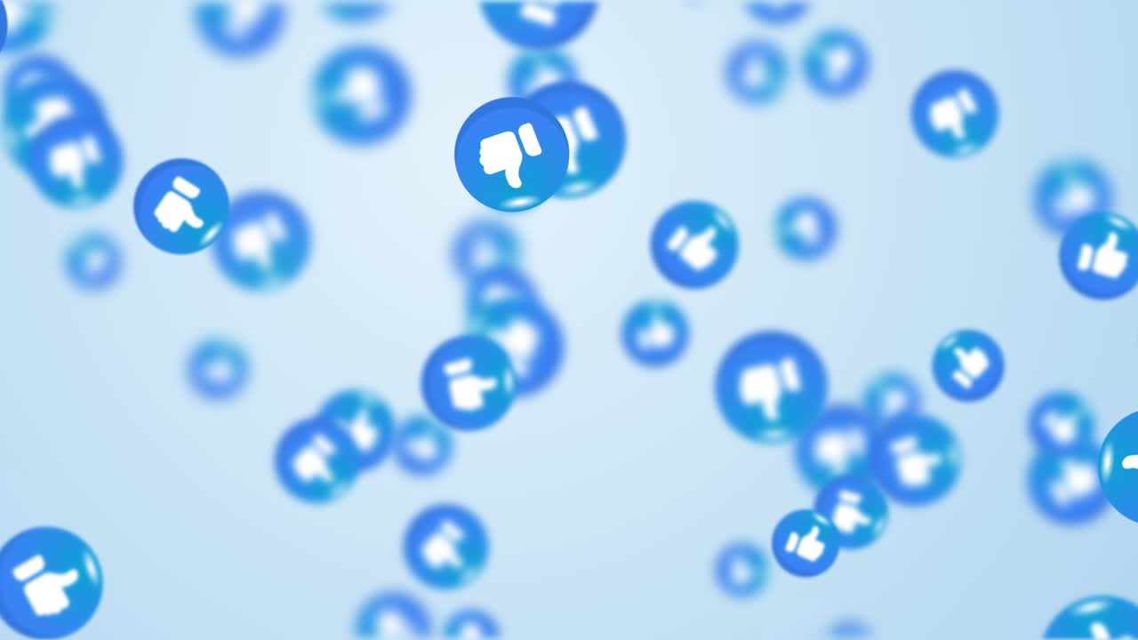 Icone popolari dei social media su sfondo blu