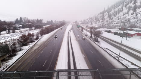 Panorama-Invernal-De-La-Autopista-Trans-Canada-En-Kamloops