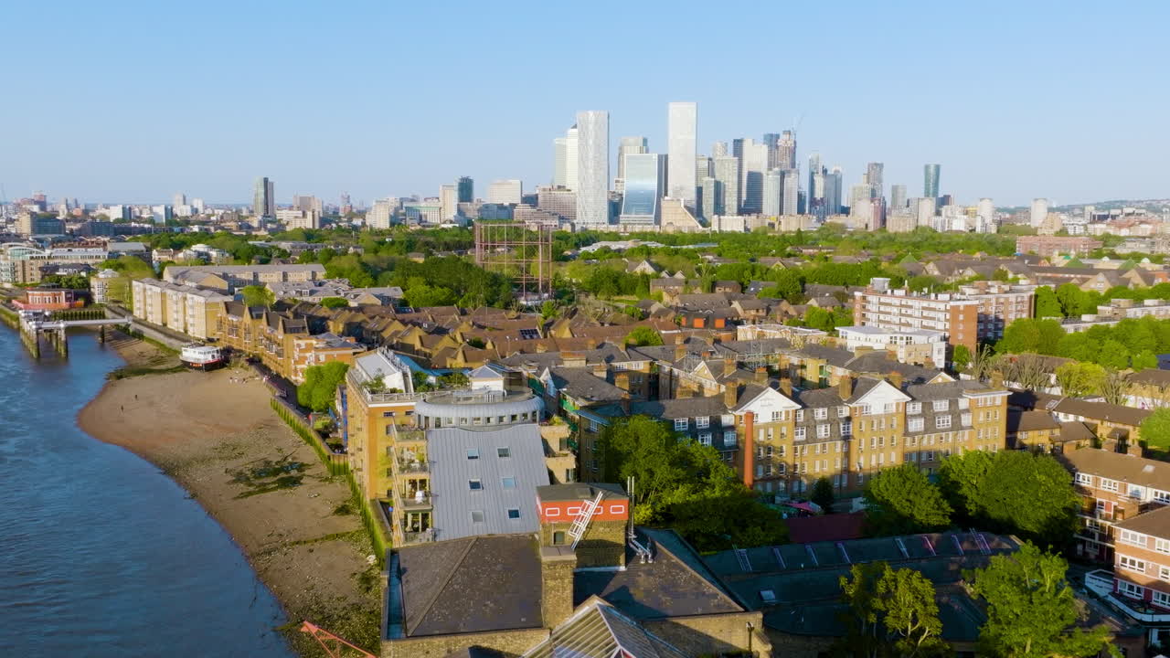 Aerial View of London's Docklands
