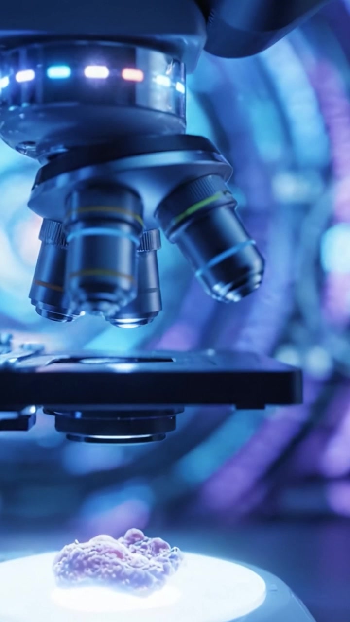 Exploring Microscopic Worlds: A state-of-the-art laboratory microscope enables deep insight into cellular structures, enhancing scientific research and discovery.