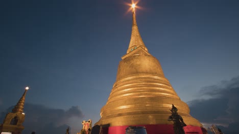 golden pagoda at dusk