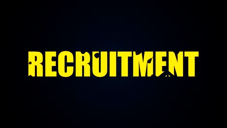recruitment text. liquid animation background