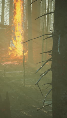 un incendio forestal