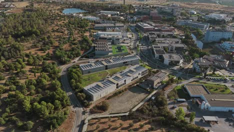 european space astronomy centre esac villanueva de la cañada near madrid, spain aerial drone