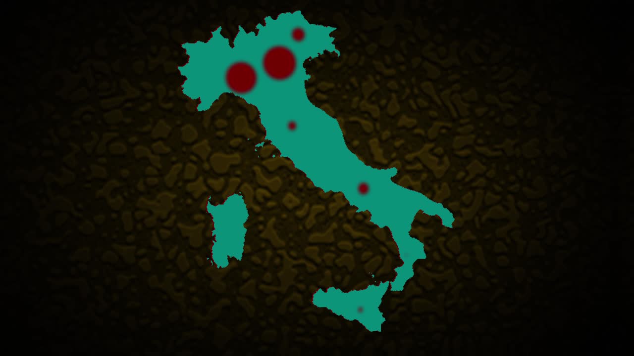 이탈리아 코로나 바이러스 지도