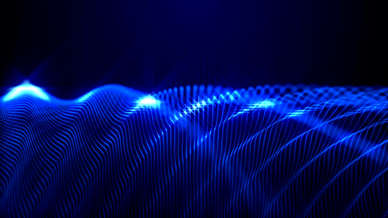 4k Intro micro blue Particle seamless moution background