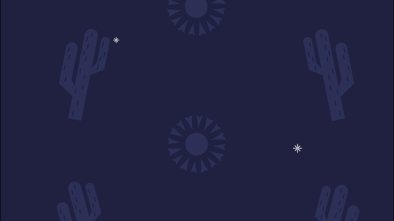 mexican celebration party with cactus pattern animation