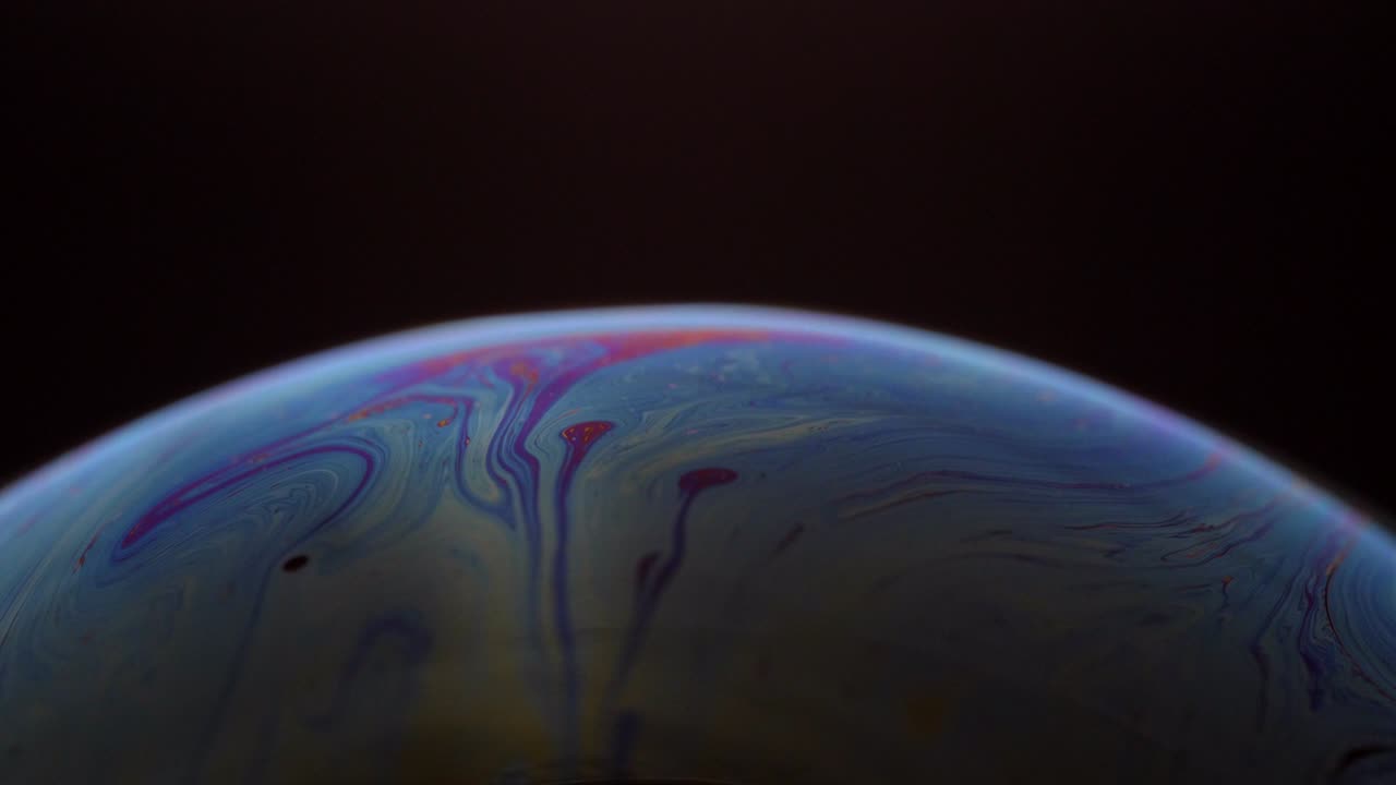 Bright colorful bubble moves in light 16