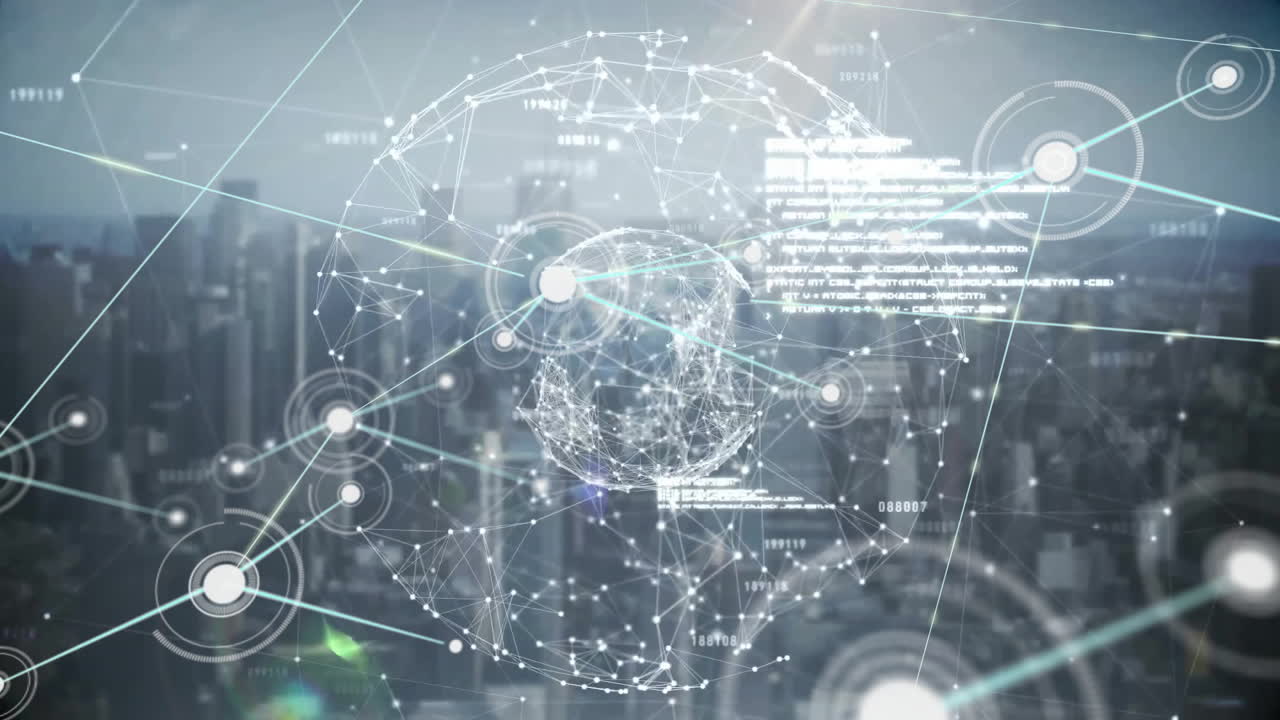 도시 풍경에서 네트워크 연결과 데이터 처리를 활성화합니다.