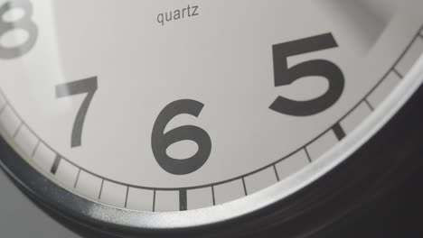 clock face 1.6 close up in time lapse on wall