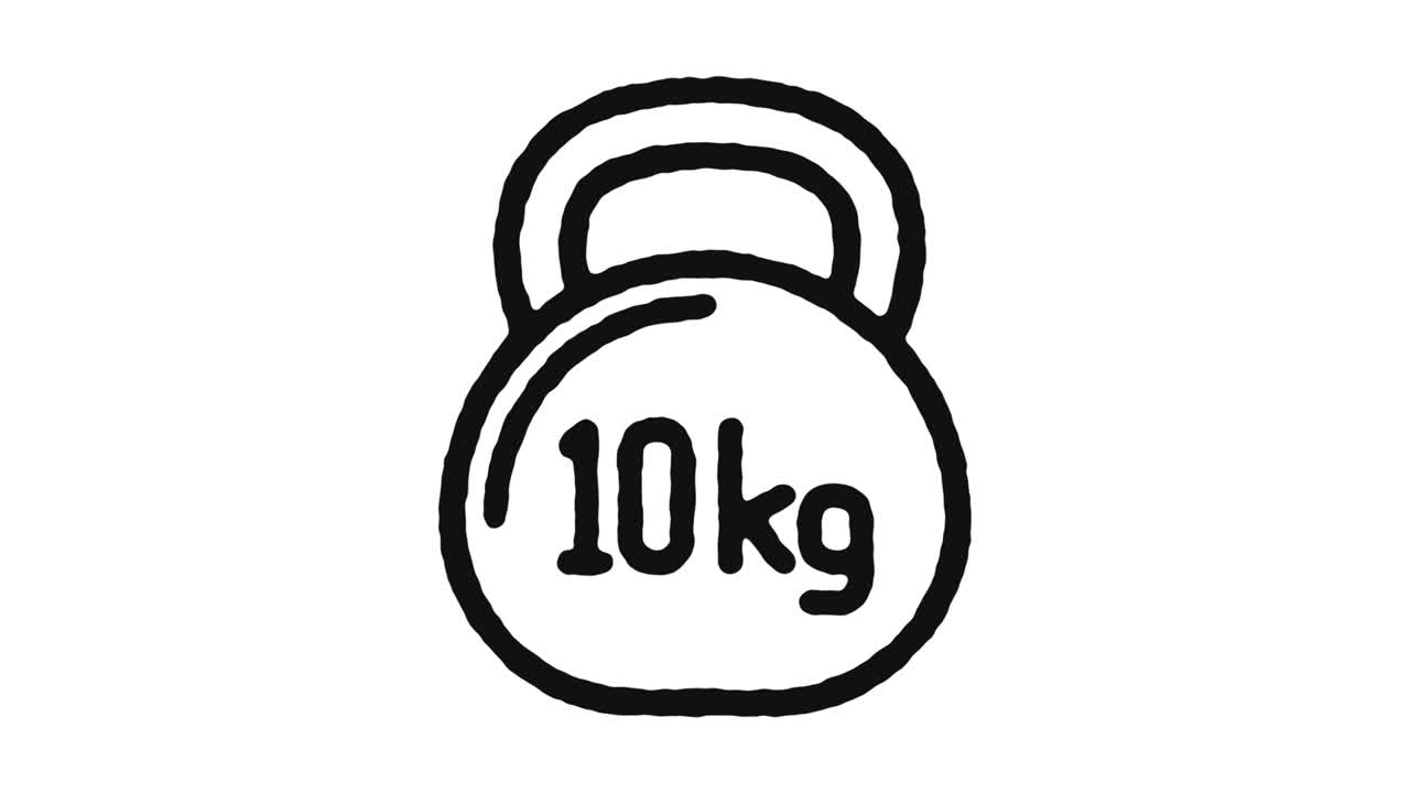 덤벨 아이콘 애니메이션 영상 및 알파 채널